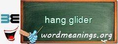WordMeaning blackboard for hang glider